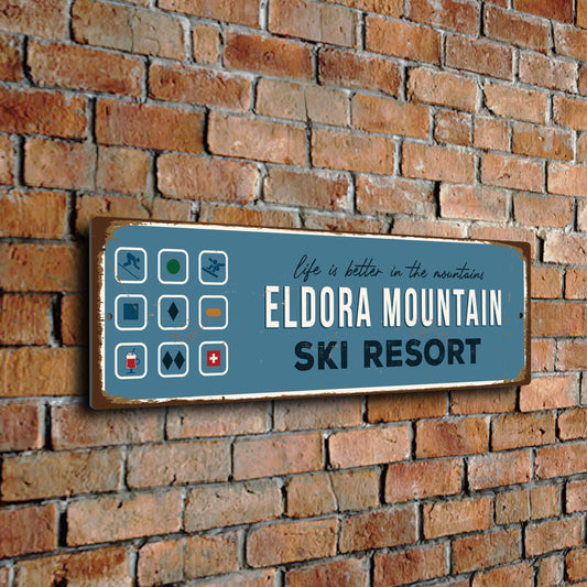 Shop Eldora Mountain Vintage-Style Ski Resort Sign - Ski Lodge Decor CMSUSSKI185