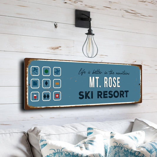 Shop Mt Rose Ski Resort Vintage Style Sign - Ski Lodge Decor CMSUSSK161